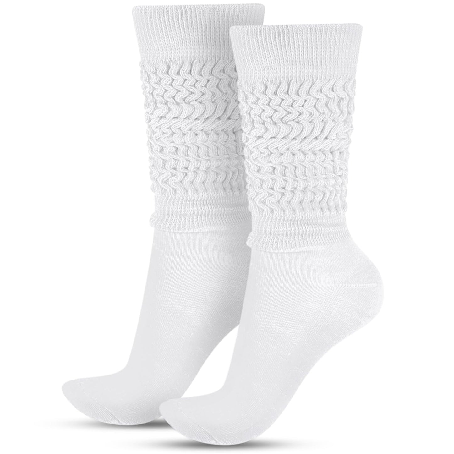 Geyoga Neon Slouch Socks,80s 90s Neon Women's Leg Warmers Extra Long Slouch Socks Soft Scrunch Knee High for Party
