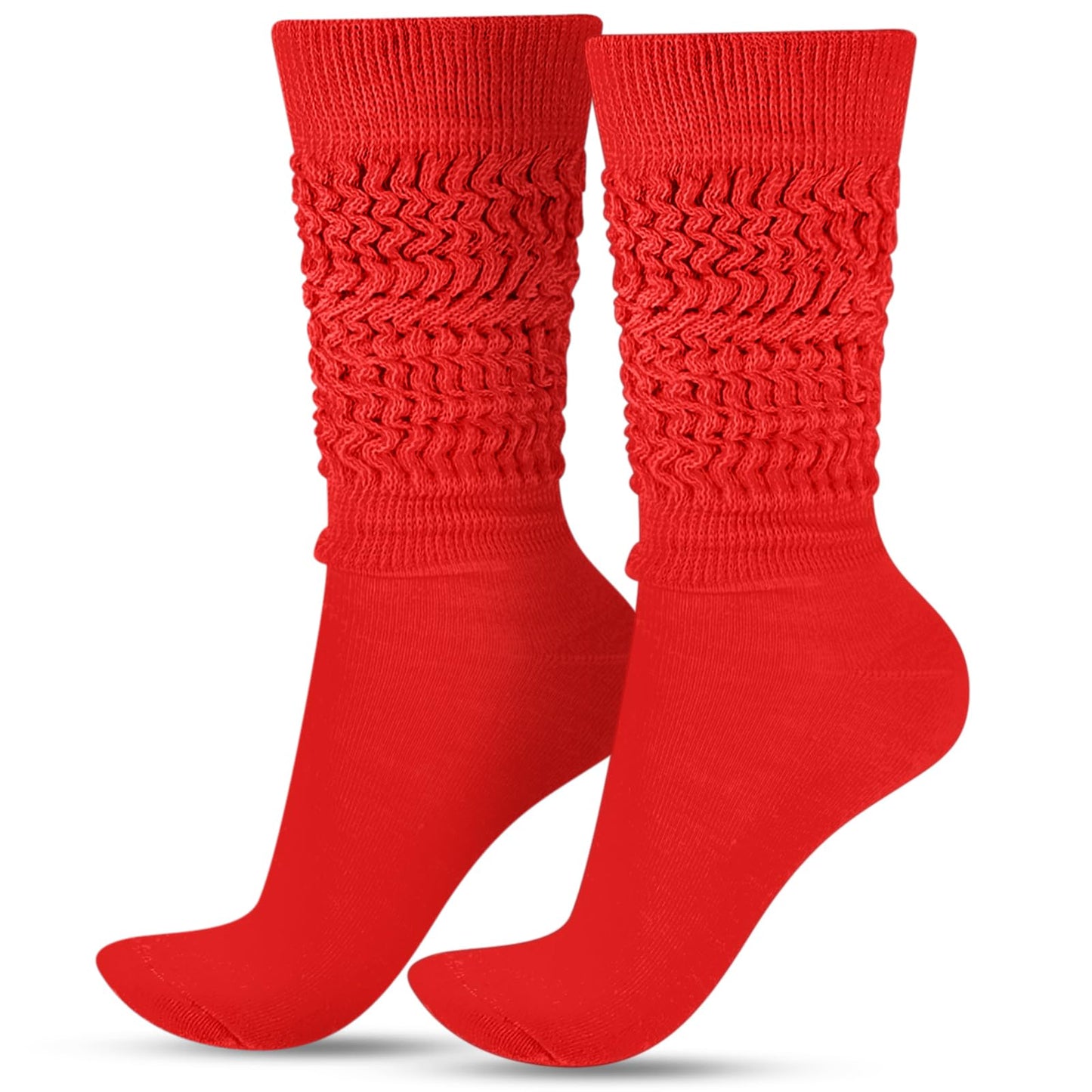 Geyoga Neon Slouch Socks,80s 90s Neon Women's Leg Warmers Extra Long Slouch Socks Soft Scrunch Knee High for Party