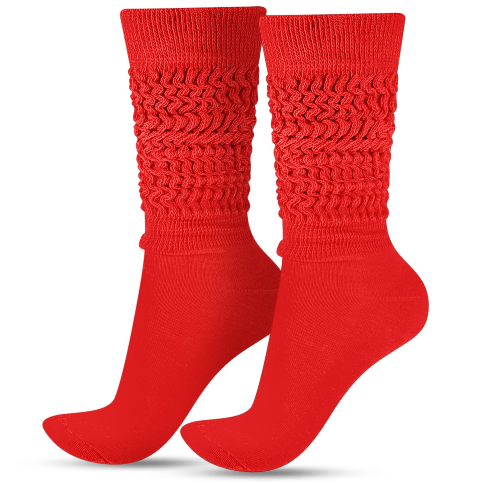 Geyoga Neon Slouch Socks,80s 90s Neon Women's Leg Warmers Extra Long Slouch Socks Soft Scrunch Knee High for Party